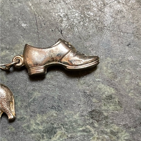 Vintage STERLING Silver CHARM BRACELET w/ 22 Charms - Picture 4 of 6